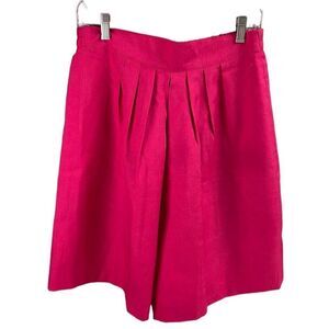 WORTHINGTON Pleated Dressy Shorts Skirtlike Fully Lined Size 8 Vintage Fushia